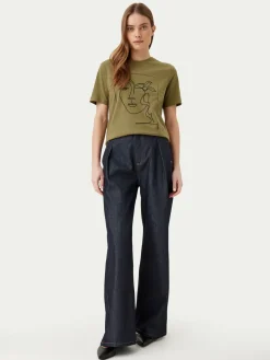 T-shirt Sybilla 14103247 Verde Regular Fit
