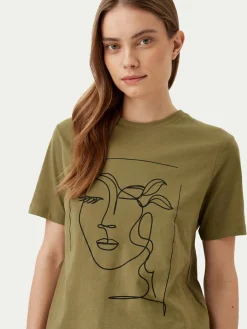 T-shirt Sybilla 14103247 Verde Regular Fit