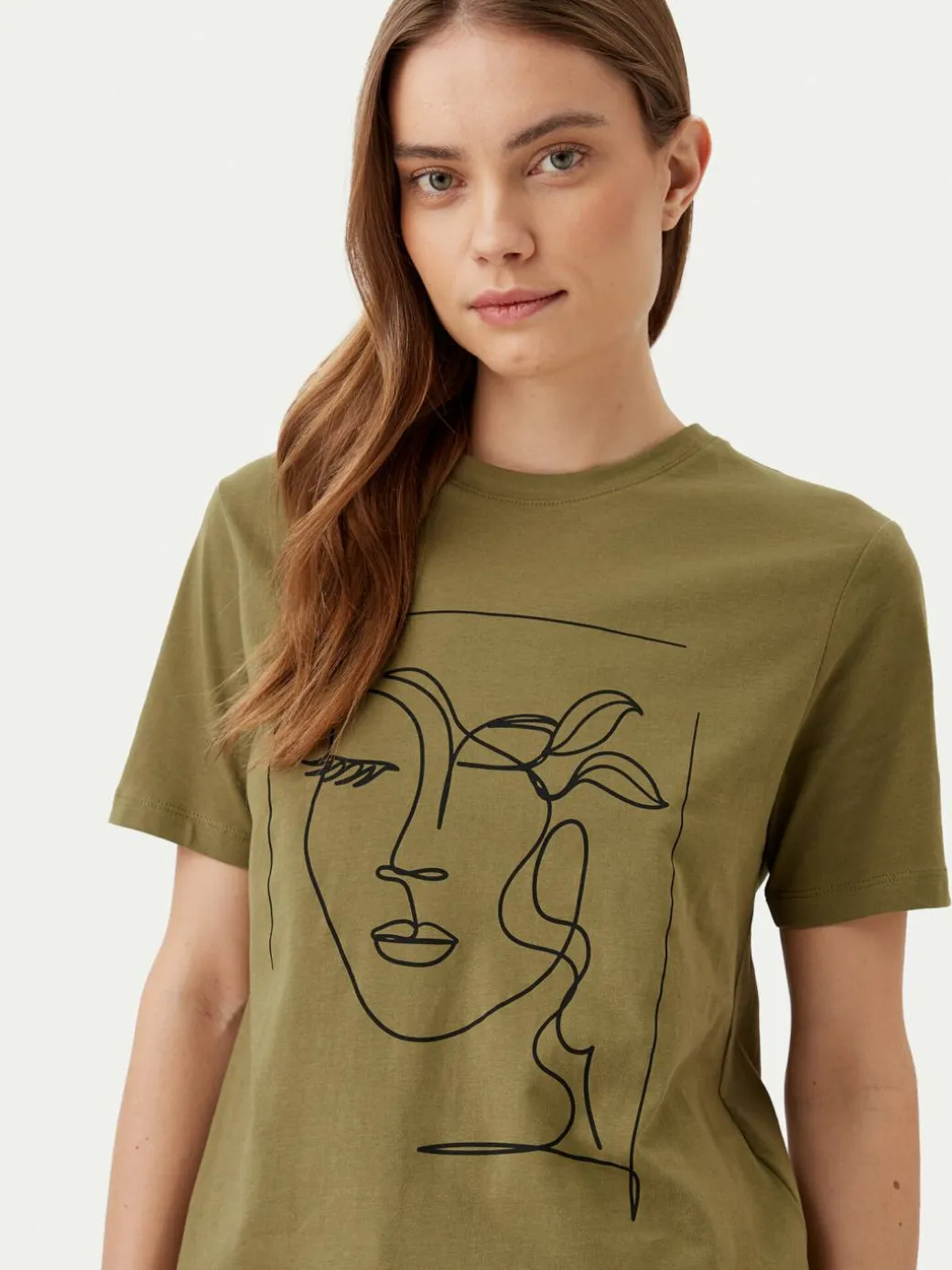 T-shirt Sybilla 14103247 Verde Regular Fit