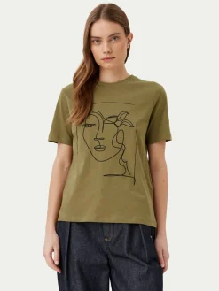 T-shirt Sybilla 14103247 Verde Regular Fit