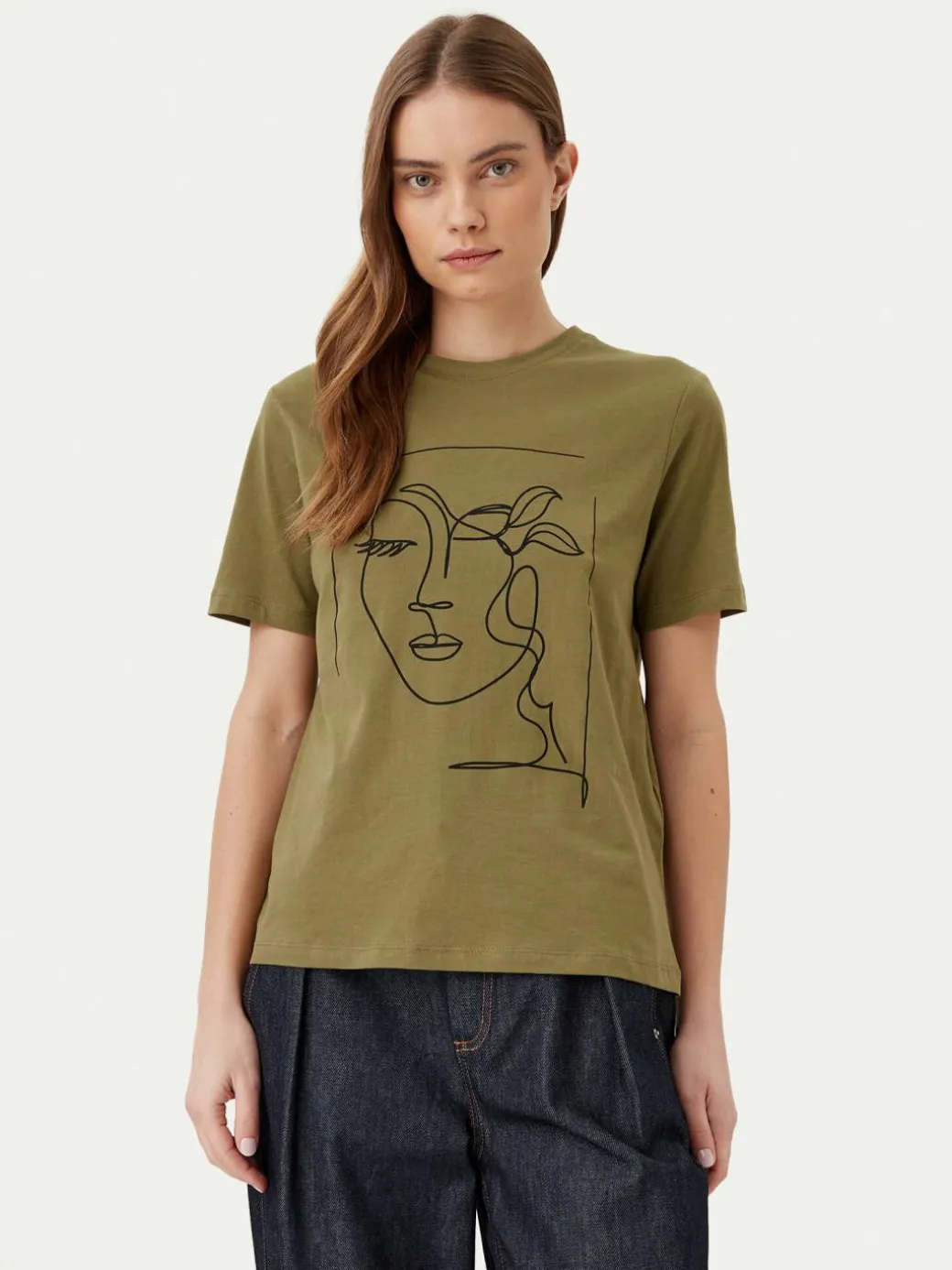 T-shirt Sybilla 14103247 Verde Regular Fit