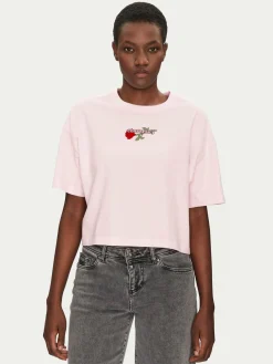 T-shirt Thorned 10028306-A03 Rosa Oversize