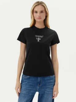 T-shirt V4YI21 KCDH1 Nero Slim Fit