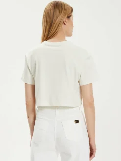 T-shirt W Retro Chuck Cropped Tee 10027151-A03 Écru Regular Fit