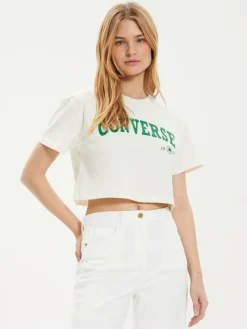 T-shirt W Retro Chuck Cropped Tee 10027151-A03 Écru Regular Fit