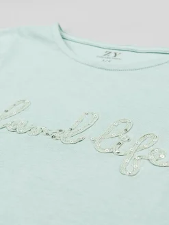 T-shirt ZKGAP0303 23017 Blu Regular Fit
