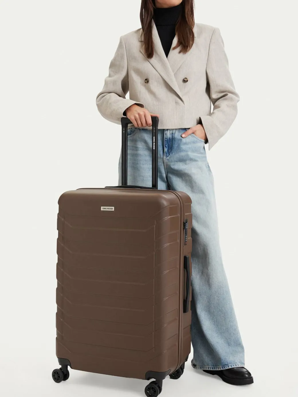Valigia grande CEO-GIN-MS-002-L Marrone scuro